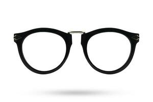 noir des lunettes style isolé blanc Contexte. photo