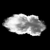 Célibataire blanc nuage isolé plus de noir Contexte photo