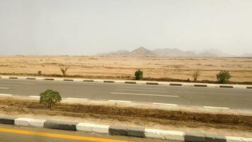 route dans le Sinaï désert, sharm el cheik dans Egypte photo