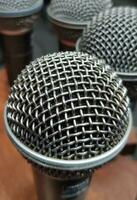 microphones fermer macro voir, la musique Contexte photo