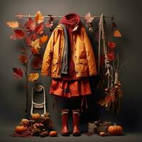 l'automne saison vêtements haute qualité ai généré image photo