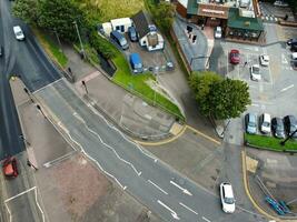 haute angle vue de occidental luton ville et Résidentiel district. aérien vue de capturé avec drone caméra sur 30 juillet, 2023. Angleterre, Royaume-Uni photo