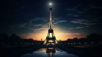Eiffel la tour. silhouette concept photo