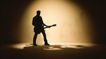 guitare ombre. silhouette concept photo