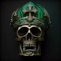 Saint patrick's crâne . ai généré art photo