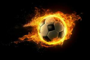 football Balle explosif. produire ai photo