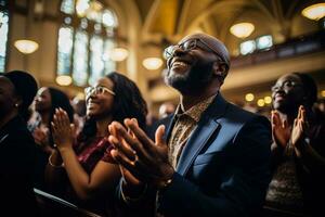 dans une église Christian gospel chanteurs offre louange photo