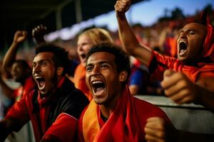 Nouveau calédonien Football Ventilateurs célébrer une la victoire photo