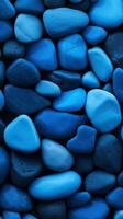 galets des pierres Contexte avec bleu tonique. ai généré photo