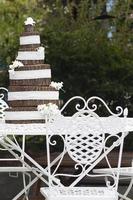 gâteau de mariage en bois photo
