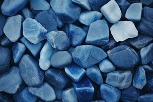 galets des pierres Contexte avec bleu tonique. ai généré photo