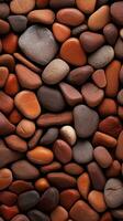 galets des pierres Contexte avec marron tonique. ai généré photo