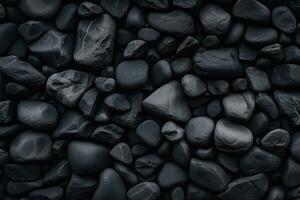 galets des pierres Contexte avec noir tonique. ai généré photo