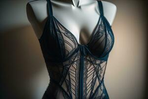 sensuel lingerie sur une mannequin. ai génératif photo