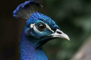 paon oiseau fermer. produire ai photo