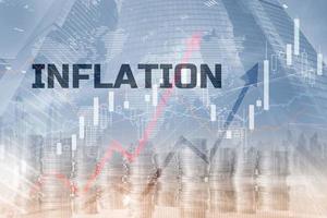 concept d'économie mondiale et de contrôle de l'inflation photo