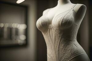 sensuel lingerie sur une mannequin. ai génératif photo