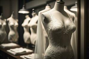 sensuel lingerie sur une mannequin. ai génératif photo