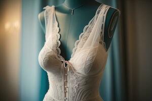 sensuel lingerie sur une mannequin. ai génératif photo