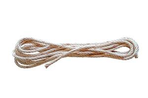 rouleau de corde corde isolé sur blanc Contexte avec coupure chemin photo