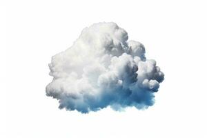 nuage isolé sur blanc Contexte. génératif ai photo