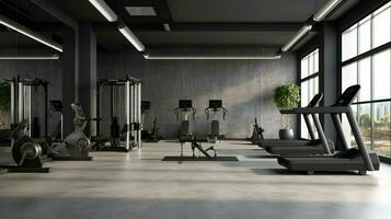 3d rendre moderne Gym aptitude chambre. photo