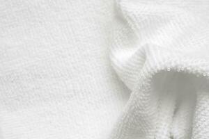 tissu de coton blanc serviette texture abstrait photo