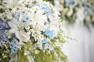 fond de fleur de mariage blanc photo