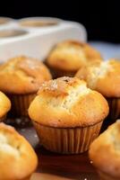 une groupe de muffins ai généré photo