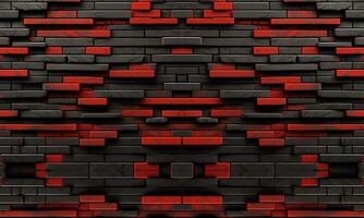 le rouge et noir brique à thème fonds d'écran sont généré avec le Aidez-moi de artificiel intelligence. adapté pour ordinateur ou mur Contexte images photo