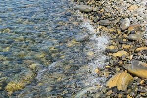 mer et galets sous-marin dans une plage. Galet Contexte photo