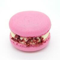 macaron sur une blanc Contexte. photo