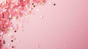 rose fête Contexte avec confettis photo