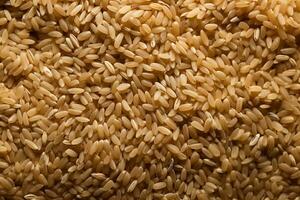 riz grain texture Contexte. vue de au-dessus de. Naturel en bonne santé nourriture, végétalien régime. ai génératif photo