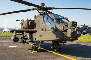 uni États nous armée Boeing ah-64e apache Gardien 17-03153 attaque hélicoptère statique afficher à siaf slovaque international air fest 2019 photo