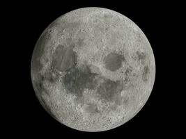 lune surface proche en haut et plein lune surface dans le foncé nuit. photo