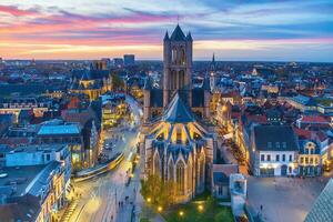 historique ville de centre ville Gand, paysage urbain de Belgique photo