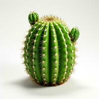 cactus fruit vert Couleur blanc Contexte photo