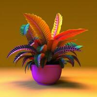 brillant Couleur ornemental les plantes dans le pot photo