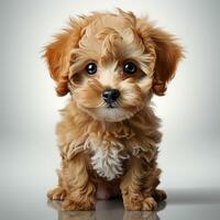 chien caniche mignon photo