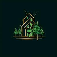 vert résidence logo art moderne style photo