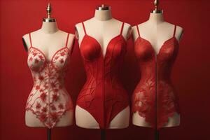 sensuel lingerie sur une mannequin. ai génératif photo