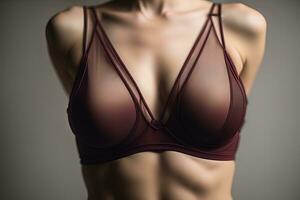 sensuel lingerie sur une mannequin. ai génératif photo