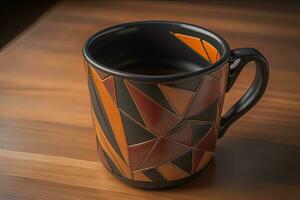 tasse de café. magnifique et élégant café tasse sur une solide coloré Contexte. ai génératif photo
