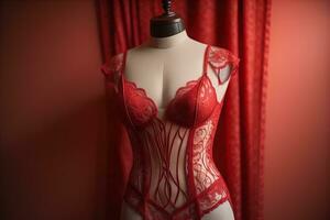 sensuel lingerie sur une mannequin. ai génératif photo