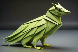 papier origami animal isolé sur solide Couleur Contexte. ai génératif photo