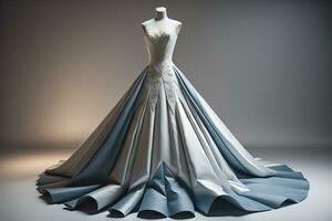 mariage robe sur une mannequin. ai génératif photo