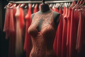 sensuel lingerie sur une mannequin. ai génératif photo