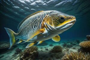 tropical poisson dans le rouge mer. ai génératif photo