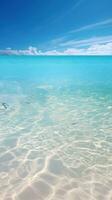 tropical plage avec blanc le sable et turquoise mer l'eau ai généré photo